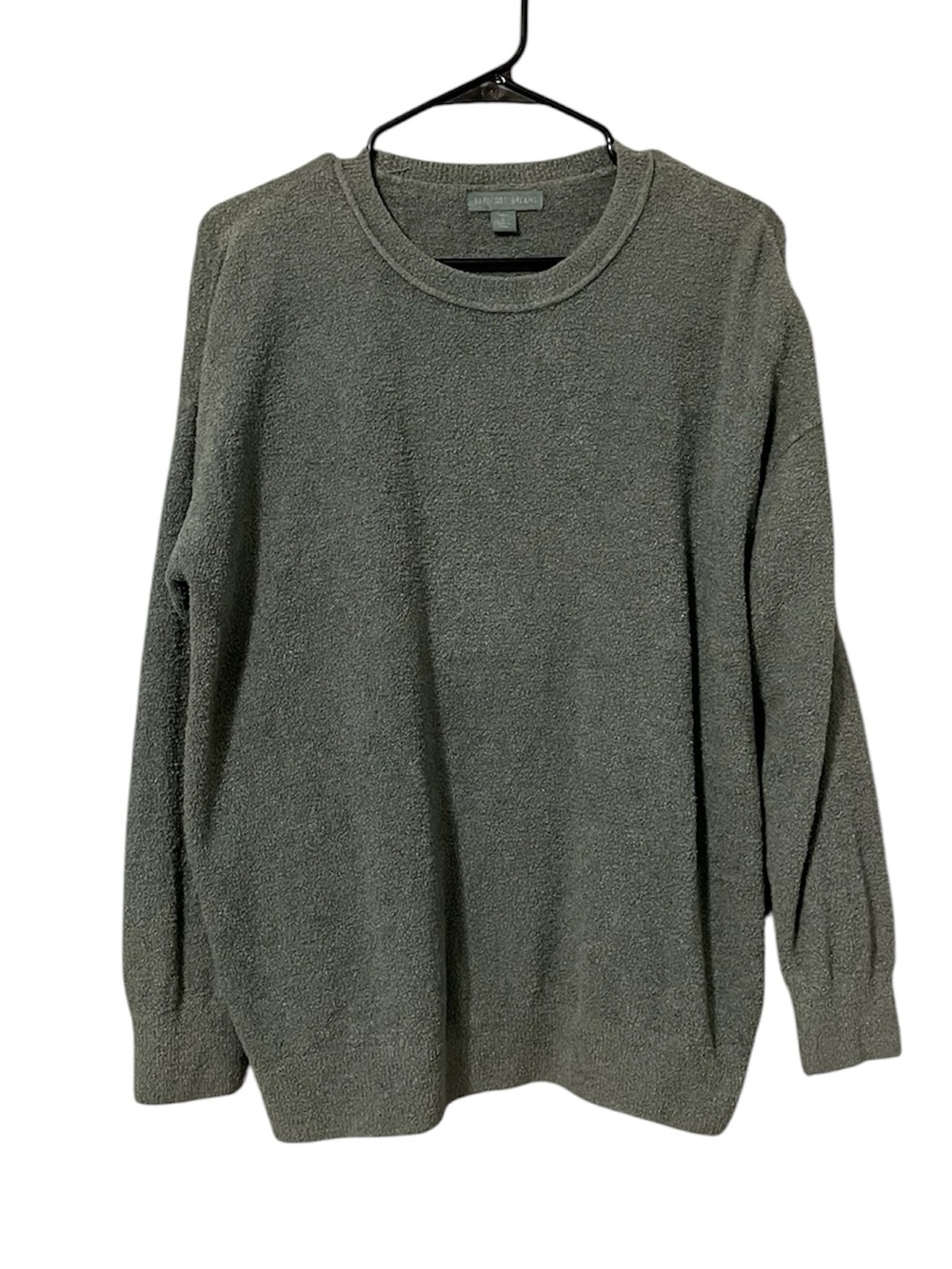 Barefoot Dreams Long Sleeve Crew Neck Top Lounge Cozy Soft Green Tall Large